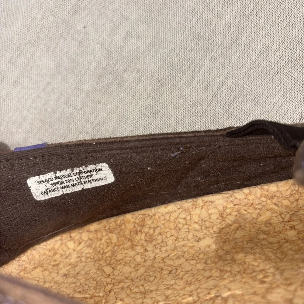 Spenco Siesta Women's 11 W Suede Leather Slip-on Comfort Shoe Fossil Wide Brown‎